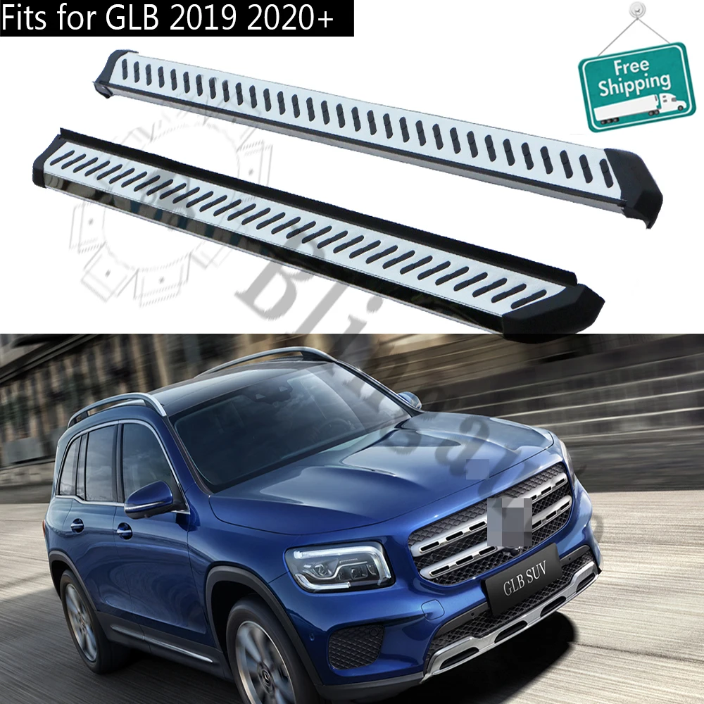 

Подходящая для M.ercedes Benz GLB 2019 2020 + боковые ступени nerf бар Автомобильная педаль боковая лестница боковая панель 2 шт.