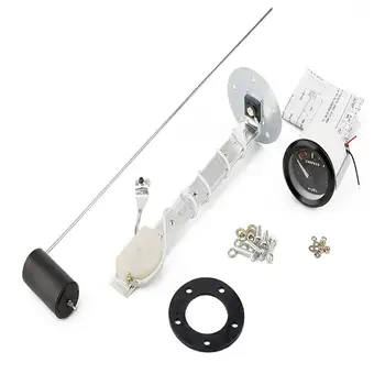 

52mm 12V Car Fuel Level Gauge Meter with Fuel Sensor E-1/2-F Pointer for Measure Fuel Level of Automobile