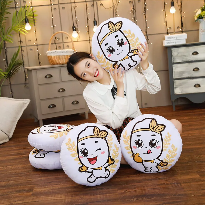 Креативный мультфильм милый рисовый шар мягкие животные плюшевые игрушки игрушечная печать офисная Подушка для сна подарок подруге