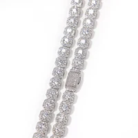 UWIN-Colliers de la présidence en argent pour femmes, Zircon cubique floral en grappe, Colliers de la présidence AAA Iced Out Bling CZ, Document de mode, Bijoux pour cadeau, 9mm 6