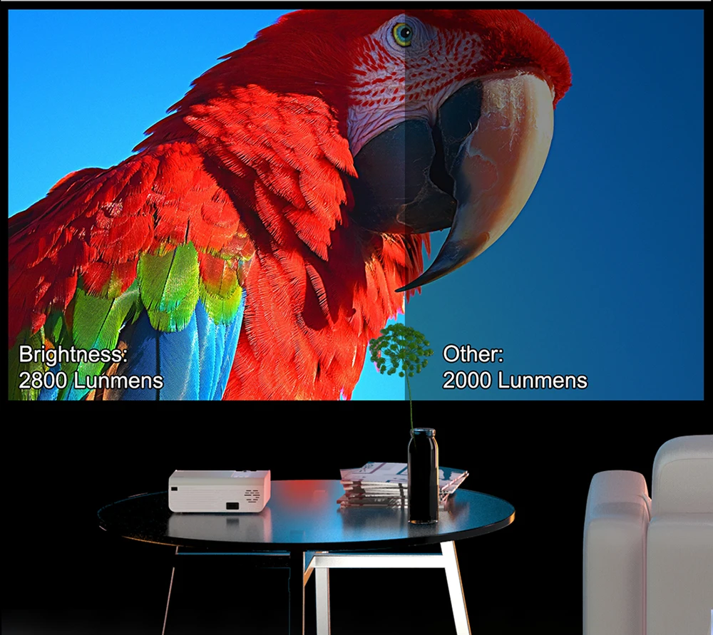 Salange P60 светодиодный проектор, Система домашнего кинотеатра портативный проектор 1280x720P Разрешение 3D видео проектор, опционально Android wifi