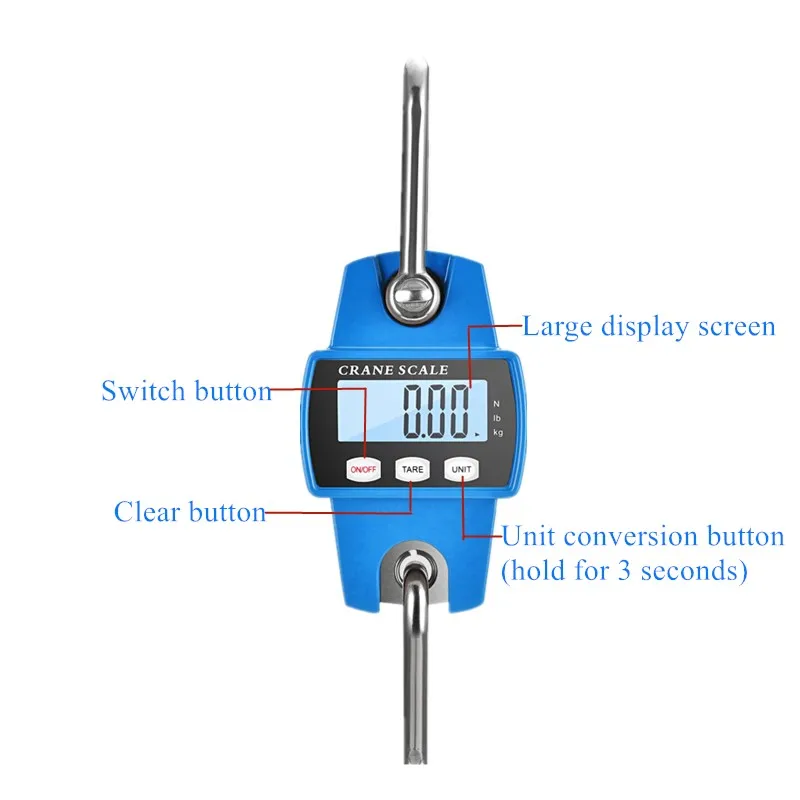 300 Kg / 600 Lbs Digital Hanging Crane Scale SF918 - Industrial Weight Scale With Auto-Off 2 thumbnail image