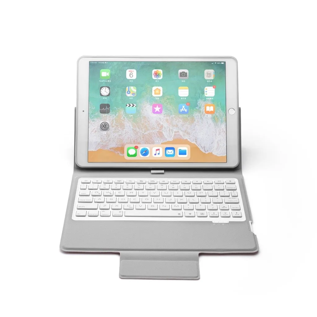 20% Bluetooth клавиатура чехол Чехол с карандашом держатель для iPad pro/Air 10,5 дюймов 7-Цвет Подсветка Bluetooth клавиатура чехол