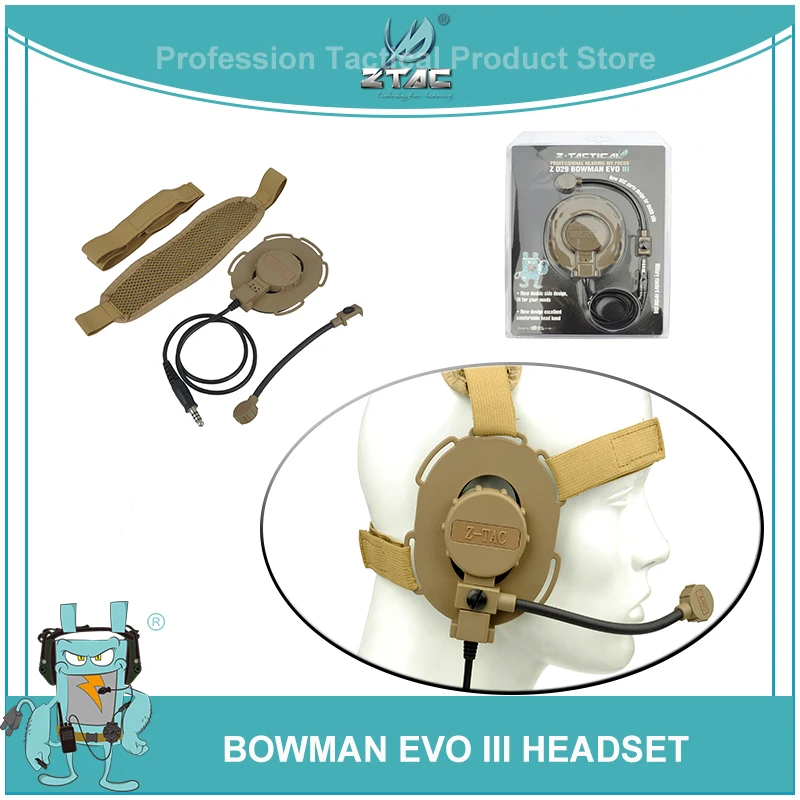 Z TAC Airsoftsports тактическая гарнитура Bowman Evo III для Midland Kenwod Plug наушники Z029 аксессуары