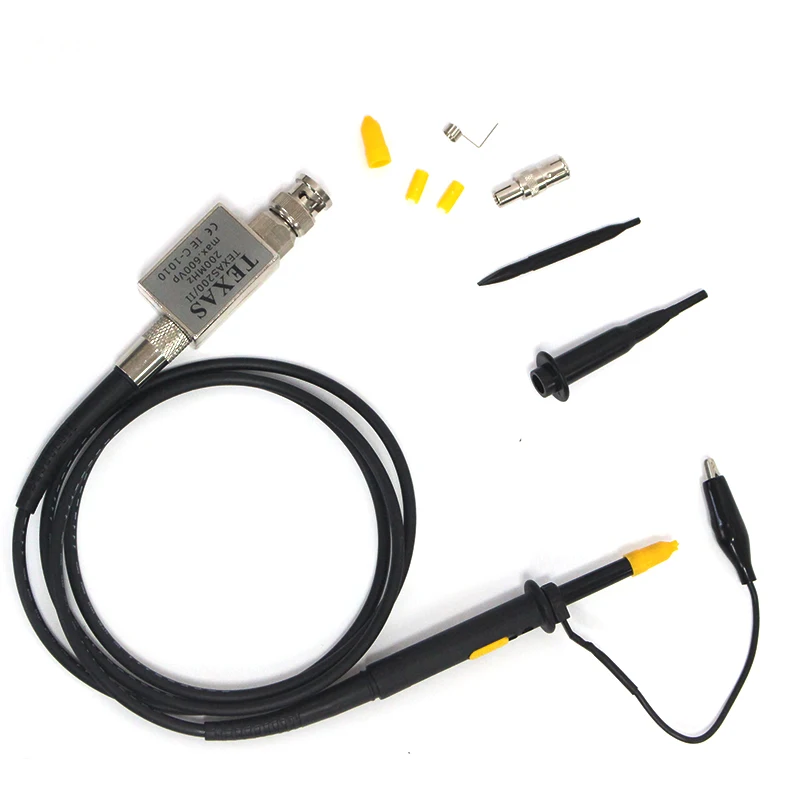 Description Picture 4 of item250MHz 200MHz 100MHz Digital Oscilloscope Probe 80MHz 500MHz Scope Clip Probe X1 X10 X100 Test Probes  TEXAS250 P7300