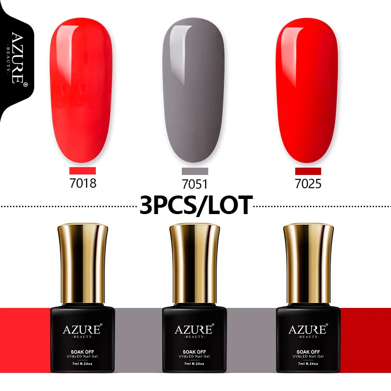 12 AZURE BEAUTY Гель-лак для ногтей Гель-лак UV Led Soak Off 4 шт./лот Гибридный лак комплект гель-лака Vogue лазурный гель лак-эмаль для ногтей - Цвет: 12