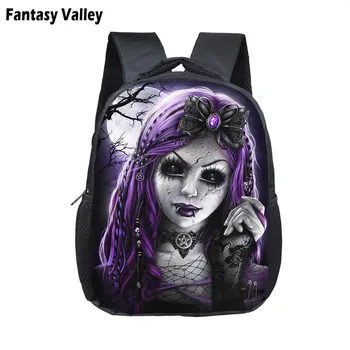 

Punk Gothic Backpack Heavy metal Boys Girls Kindergarten Bag Children School Bags Backpack Kids Book Bag Baby Diaper Bags