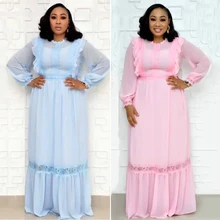 Новые африканские кружевные платья для женщин африканская женская одежда Дашики Анкара плюс размер платья vetement femme рубашка в африканском стиле