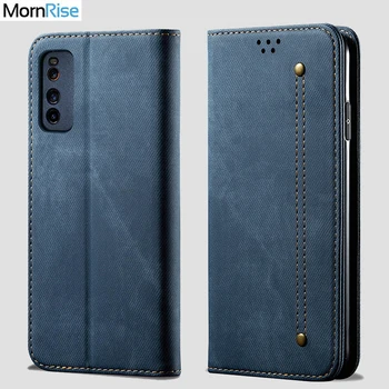 

Denim Leather Wallet Cases For VIVO IQOO NEO 3 Case Magnetic Book Closure Flip Cover For VIVO IQOO NEO3 Card Holder Fundas