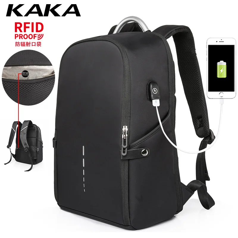 

KAKA Korean-style MEN'S Backpack Casual Outdoor Schoolbag Science And Technology Light Backpack with Charging Factory Direct Sel