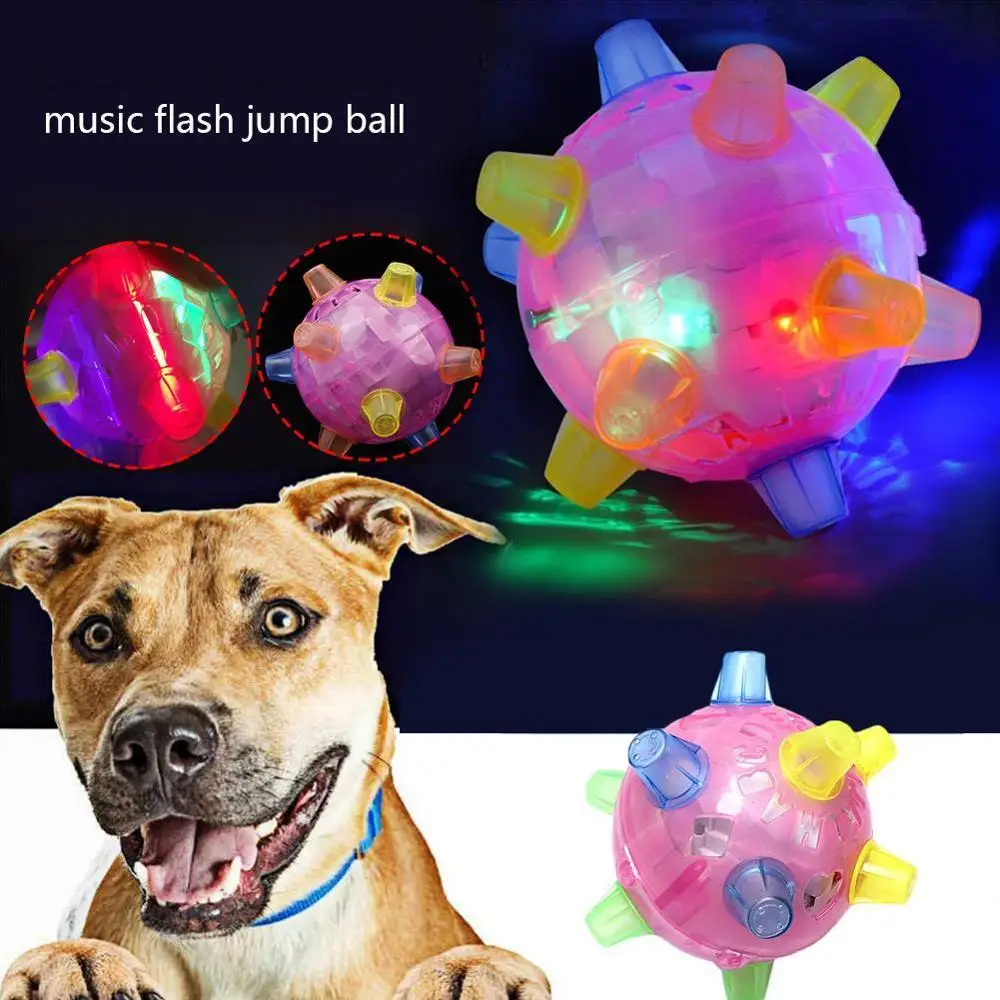 1 шт. мячик-игрушка для домашних животных Детские прыжки активация мяч кошка собака жевательные электрические игрушки танцующий шар подарок новинка кляп светящиеся игрушки
