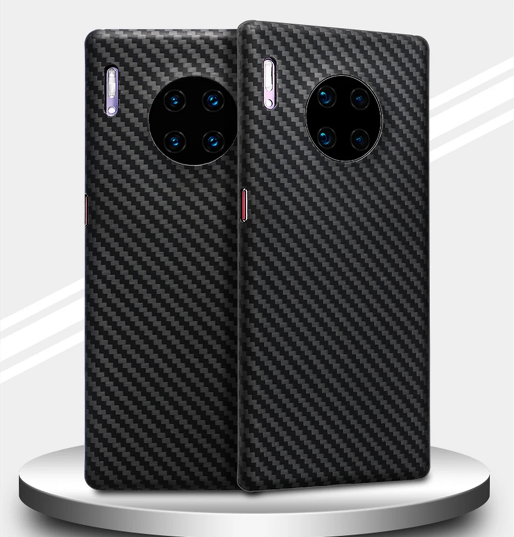 

Real Aramid Fiber Phone Case For Huawei Mate 30 Minimalist Strongest Durable Snugly Fit Snap-on Cover For Huawei Mate 30 Pro