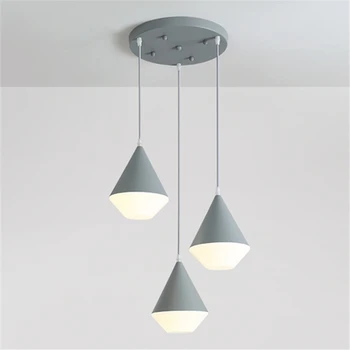 

Nordic Chandelier Modern Dining Room Lamp Three Creative Individual Bedroom Lamp Bar Lamp LED Dining Hanging Lamp Free Shipping