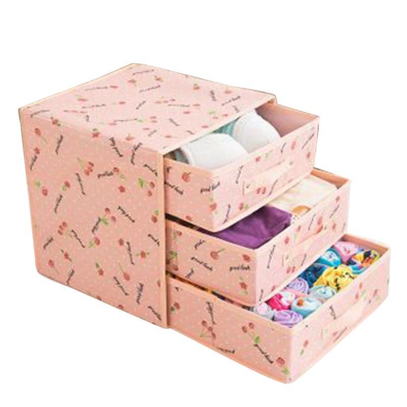 Foldable Divider Storage Bra Drawers Non-Woven Fabric Folding Cases Necktie Socks Underwear Clothing Organizer Container Boxes