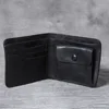 S.WORKER Vintage Men's Classic Genuine Leather Wallet Credit Cards Holder Pocket Purse Cowhide Leather Retro Style Handmade 3