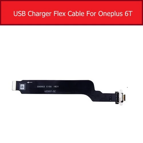 Usb зарядный разъем док-станция для Oneplus 1+ 6 6T A6000 A6003 USB для порта зарядки Flex запасной ленточный кабель Ремонт - Цвет: For Oneplus 6T