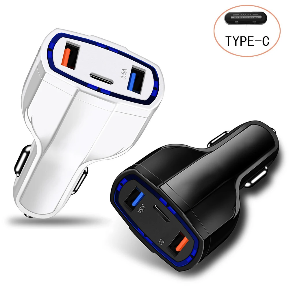 Автомобильное зарядное устройство USB быстрая зарядка 3 0 а быстрое с 2 портами