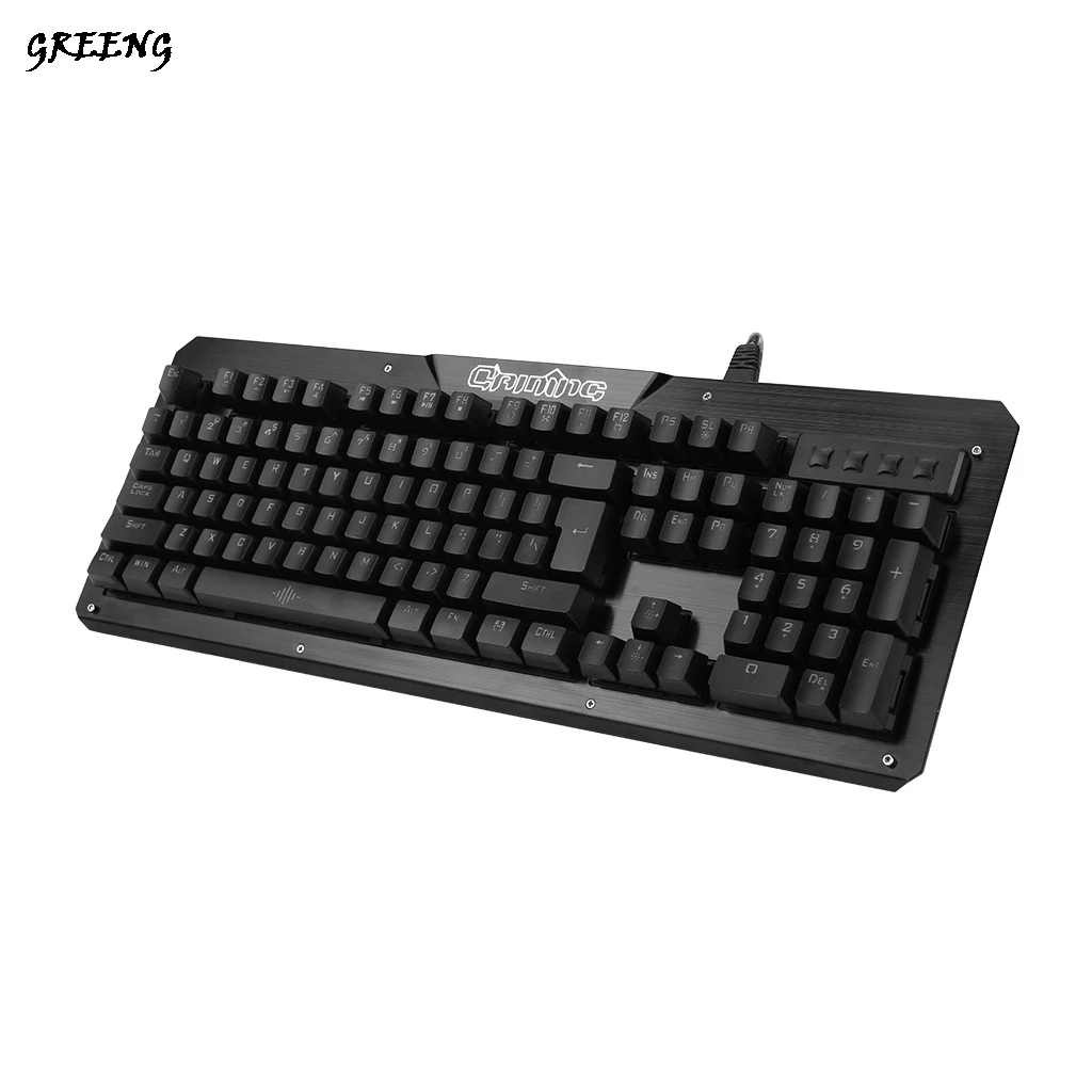

Mechanical Keyboard RGB Rainbow Backlight USB Ergonomic Gaming keyboard For Gamer