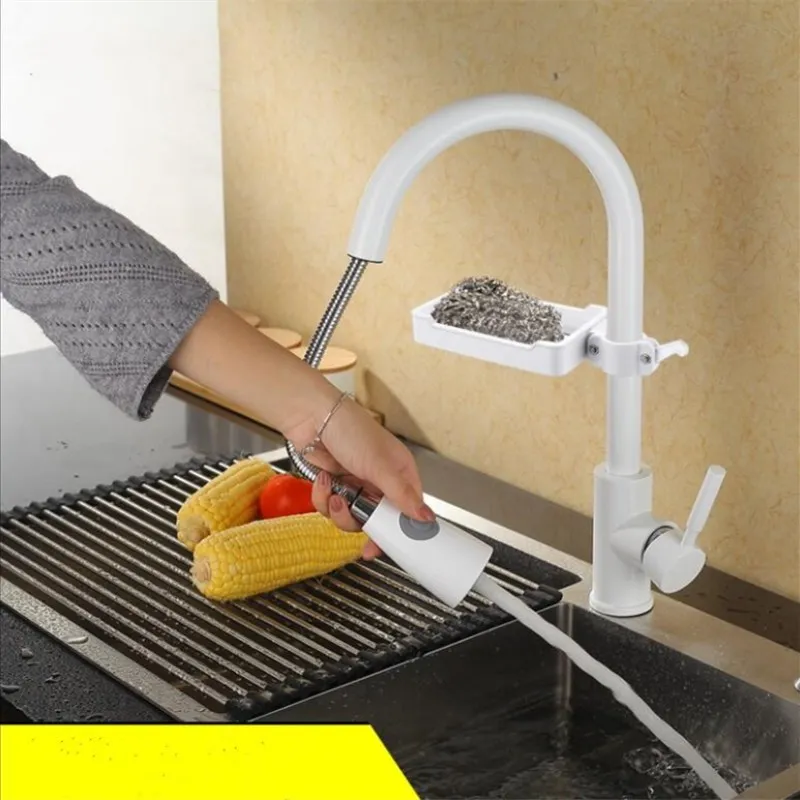 Vidric Newly Arrived Pull Out Kitchen Faucet White Sink Mixer Tap 360 degree rotation kitchen mixer taps Kitchen Tap with Soap