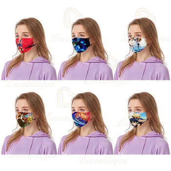 

Cartoon Mask Print Face Masks Reusable Masks Cotton Protective PM2.5 Washable Proof Haze Masks 3pcs/pack