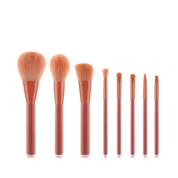 

8PCS Makeup Brushes Set pink handle For Eyebrow Eyeshadow Foundation Concealer Contour Powder Face Brush T08081