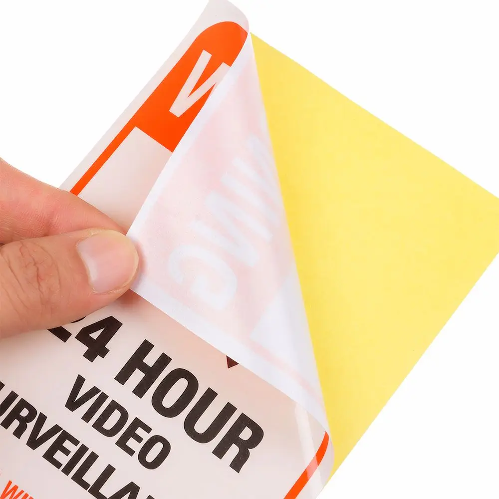 Useful Public Area Alarm Label Conspicuous Video Surveillance Sticker Warning Signs 24H Video Camera Security Supplies 10 Sheets