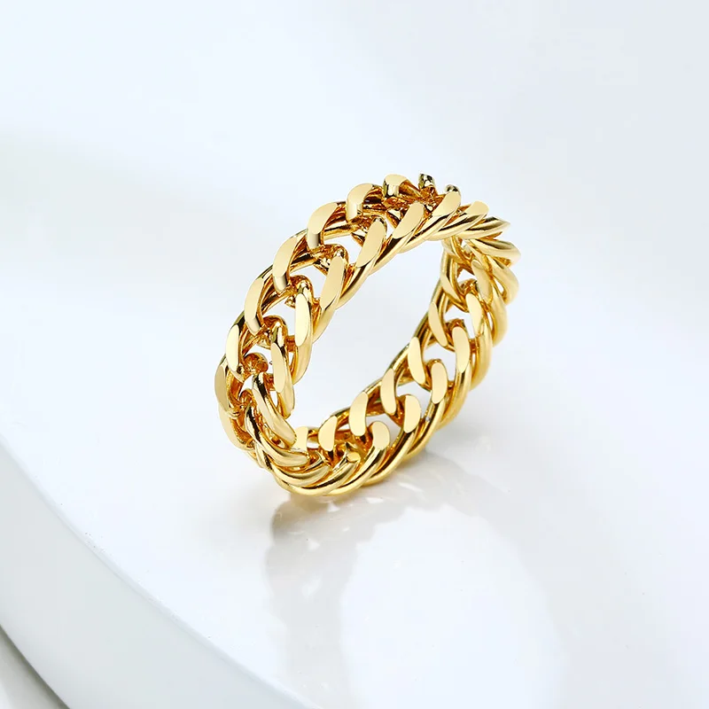 【WOOYOUNGMI】 CURB BOLD RING Gray Curb Bold Ring - WOOYOUNGMI