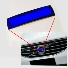 Para xc60 s60 xc70 xc90 s40 v40 v60 sinal frontal do carro amortecedor dianteiro grid assinar etiqueta volvo grade azul emblema logotipo oem31214625