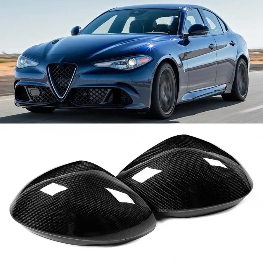2 шт карбоновое зеркало заднего вида, подходит для Alfa Romeo Giulia, все модели,,,, зеркало заднего вида, покрытие для автомобиля
