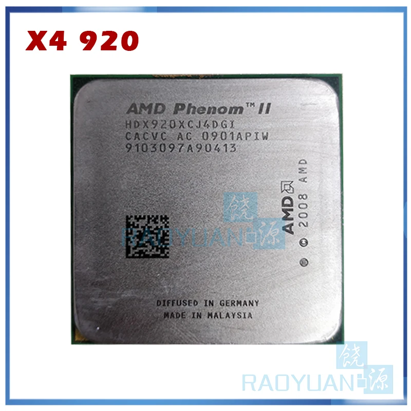 Четырехъядерный процессор AMD Phenom X4 920 2 8 ГГц HDX920XCJ4DGI 95 Вт Разъем AM2 +/940PIN | Компьютеры