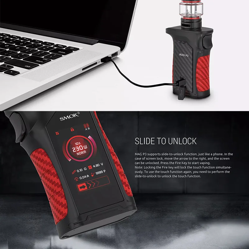 Подарочный набор Smok Mag P3 230 Вт Mag P3 коробка мод и 9 мл TFV16 бак испаритель электронная сигарета vape набор IQ-S чипсет от двух батарей 18650