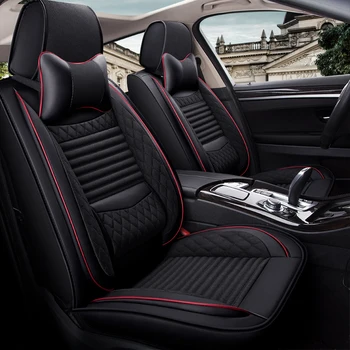 

Full Coverage PU Leather car seat cover flax fiber auto seats covers for lada ellada granta kalina largus xray ladasamara