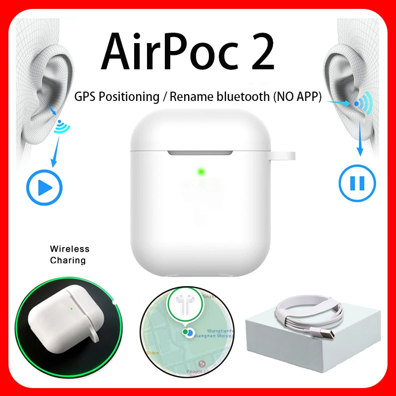 

Wireless headphones bluetooth GPS Positioning/Rename bluetooth(NO APP)/Custom Function 1:1 TWS PK i90000 i100000 Pro earphones