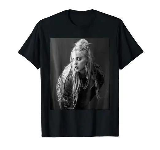 Billie Eilish Fan, футболка, подарки, модная, хлопковая, хорошее качество, брендовая рубашка, стильная, крутая, Мужская футболка с круглым вырезом, уличная одежда, футболки - Цвет: 1