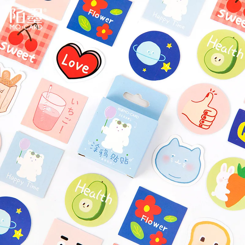 

45 pcs/lot cute Graffiti Bullet Journal Decorative Stickers set Scrapbooking Stick Label Diary Stationery Album Kawaii Stickers