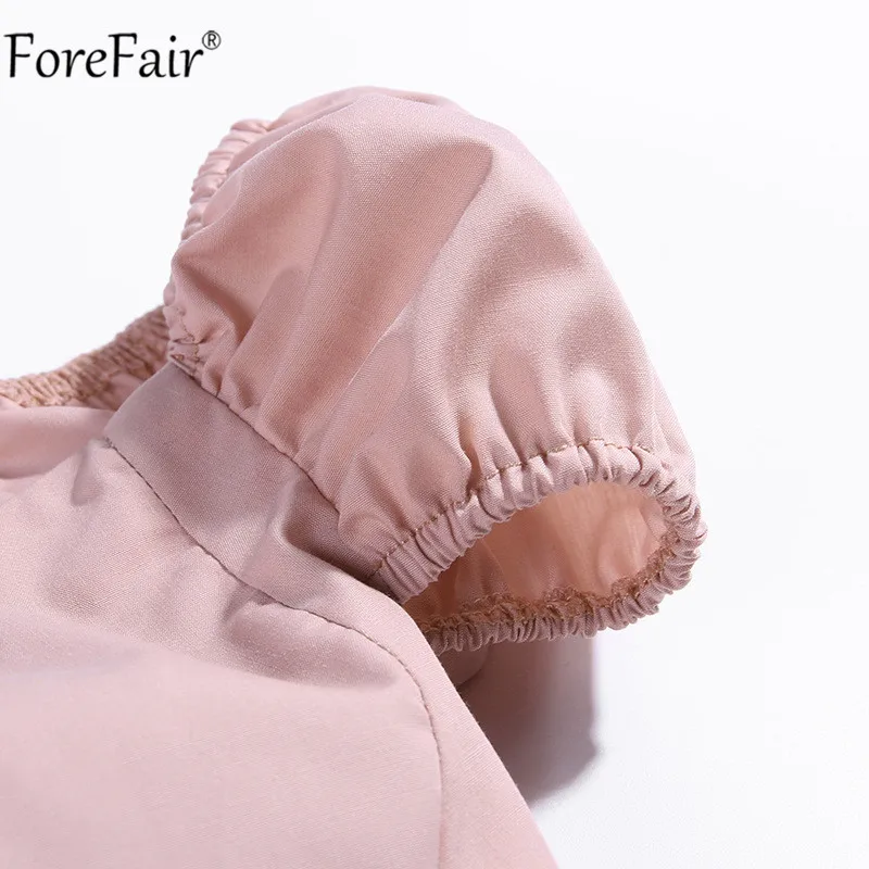 Forefair розовый Бандажное мини облегающее платье пикантные милые летние с открытыми плечами Ruched вечерние клубная одежда женские платья