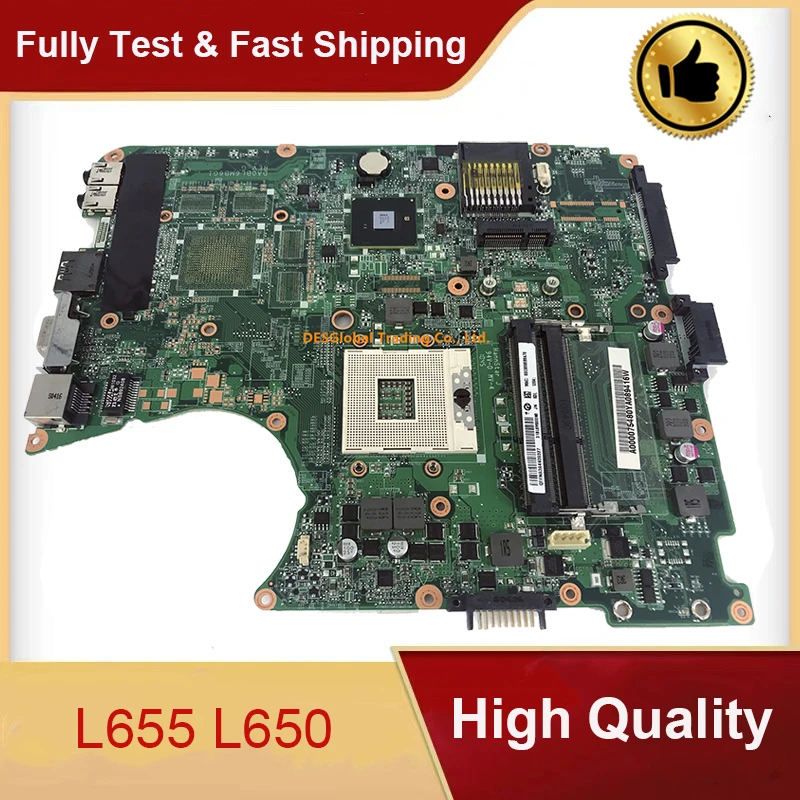 

For TOSHIBA SATELLITE L655 L650 Laptop Motherboard Series A000075480 31BL6MB00N0 DDR3 DA0BL6MB6G1 Mainboard Working Perfectly