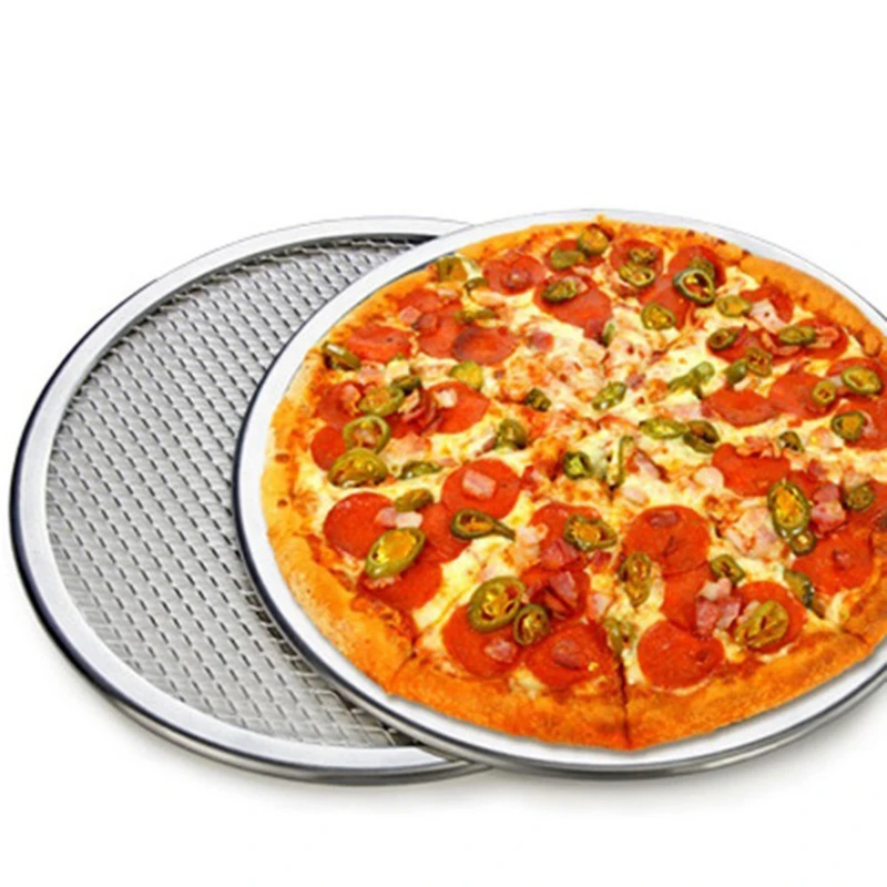 Pizza Stone Pizza Pan Baking Tray For Pizza Aluminium Flat Mesh Pizza Oven 8 9 10 12inch Pizza Tray Mold Bakeware Tools Pizza Tools Aliexpress