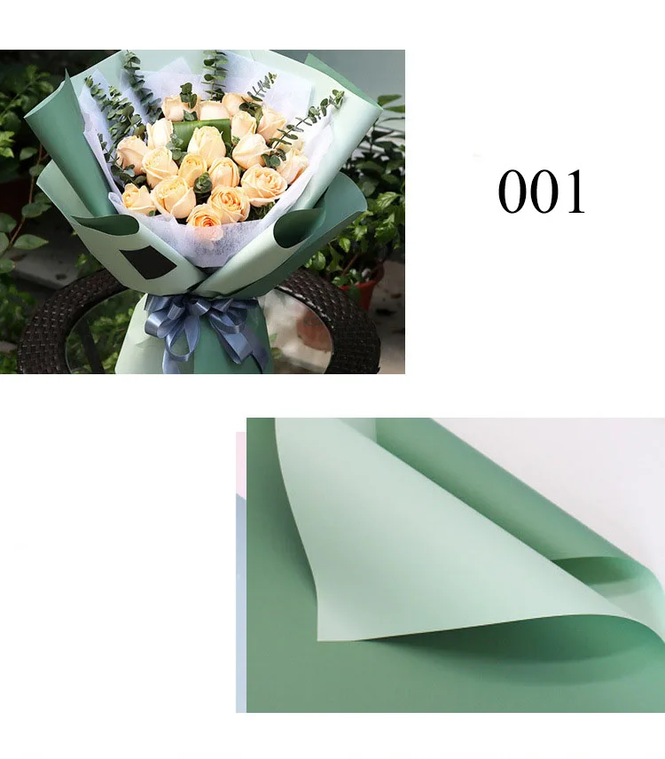 20 Stück/Packung Blumen-Geschenkpapier, zweifarbig, doppelseitig, Blumenstrauß, Blumen-Geschenkpapier, Floristenbedarf, Großhandel_voghion.com