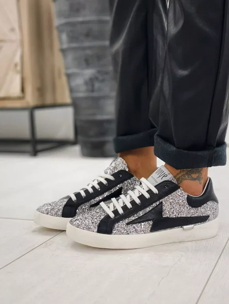Zapatillas deportivas con cordones para Mujer, Zapatos De leopardo a la moda, plateados, HK001