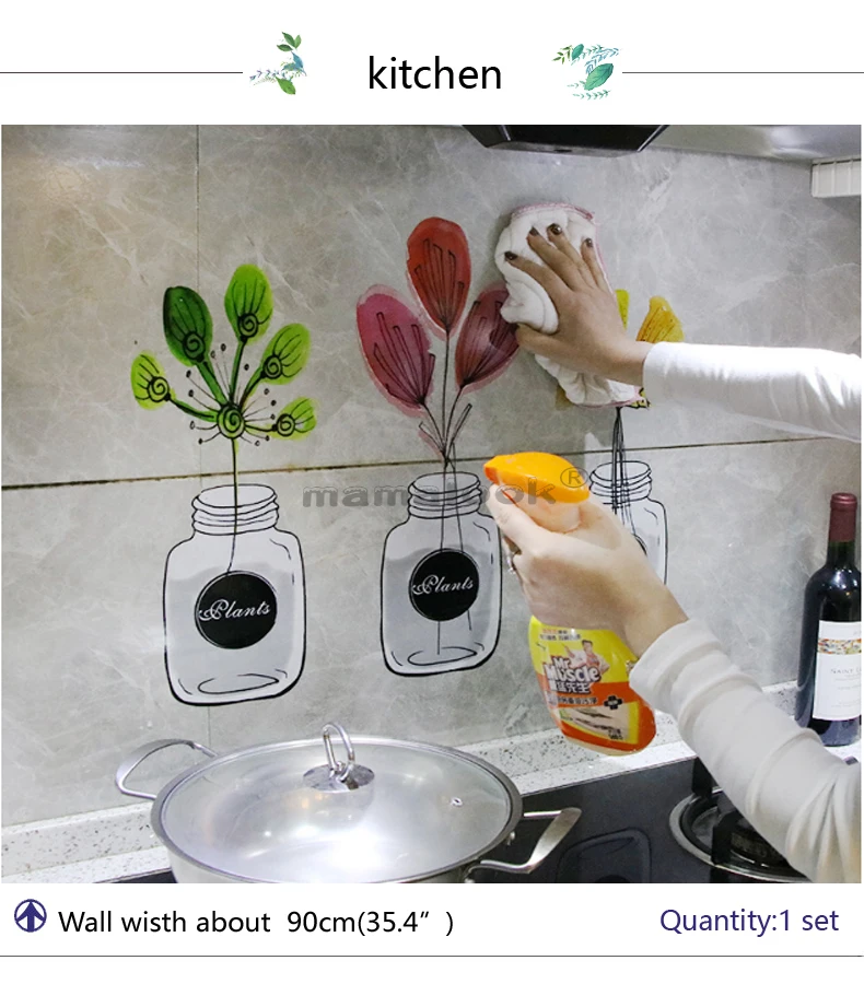 Self adhesive kitchen wallpaper aluminum foil, kitchen and cupboard stickers, oil proof waterproof cartoon wall sticker Self adhesive kitchen wallpaper aluminum foil, kitchen and cupboard stickers, oil proof waterproof cartoon wall sticker