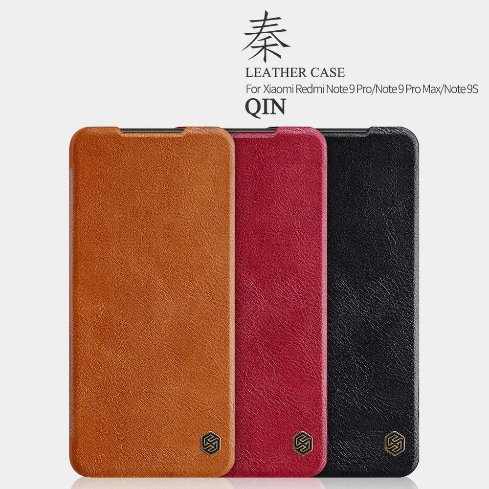 Кожаный чехол для xiaomi redmi note 9S Nillkin QIN защитный флип-чехол чехол-кошелек телефона 9
