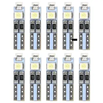 

10pcs Car T5 3 LED SMD 1210 Wedge LED Light Bulbs for Instrument Cluster Light Long Life And Low Power Consumption