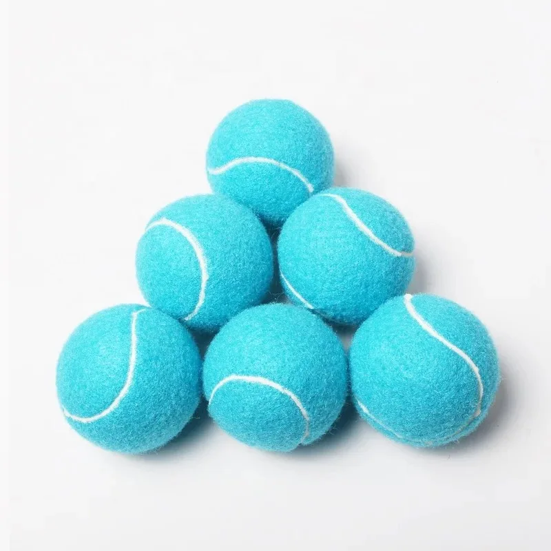 Color Tennis Balls 6pcs Pack Starndard 2.5inch Polyester Felt Dog Tennis Balls Advanced Training Ball