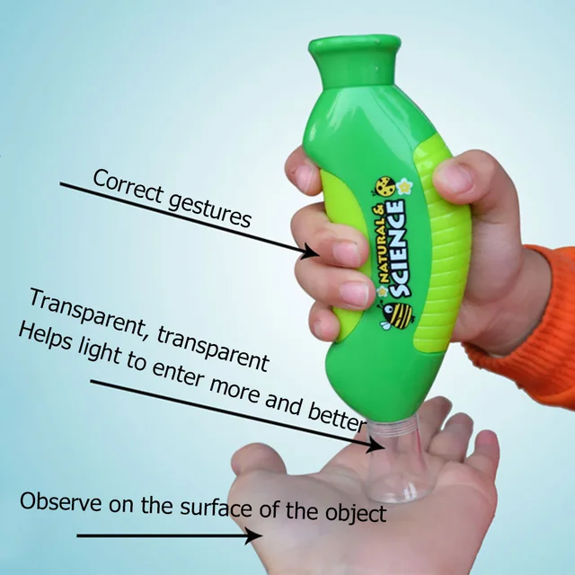 Mini Handheld Microscope Children Portable Microscope Scientific Education Insect Observation Exploration Toy Gift for Kid 4