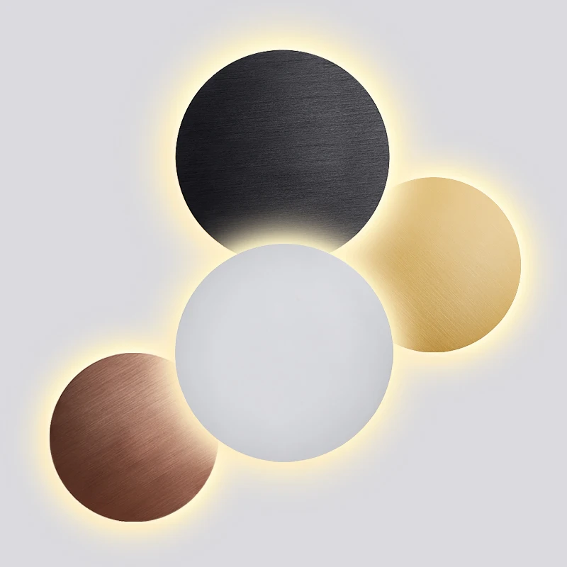 

Nordic Modern Art Wall Lamp Stairway Corridor Background Wall Bedroom Bedside Wall Circular LED Lamp