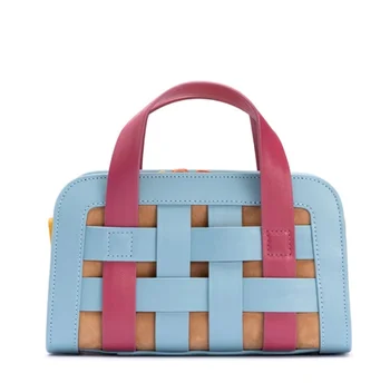 

Women bag pu leather candy color small bag cross body baguette women fashion casual shoulder messenger bag huy89