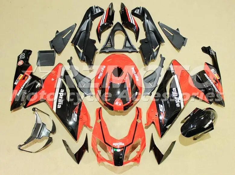 

4Gifts New ABS Injection Fairing Kit Fit for Aprilia RS125 06 07 08 09 10 11 RS4 RSV 125 2006 2011 Fairings set Cool black Red