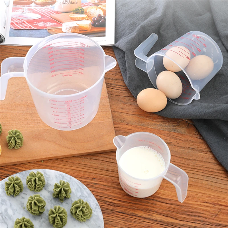 Tip Mouth Plastic Measuring Jug Cup Graduated Surface Cooking Kitchen Bakery Bakeware Liquid Measure Container Baking Tools