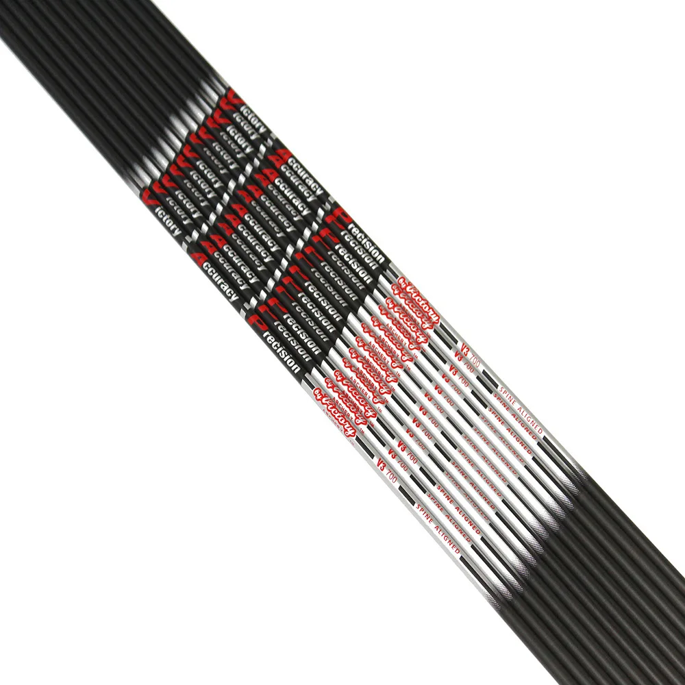 

12Pcs Archery 100% Pure Carbon Arrow Shafts Spine350 400 500 600 700 800 900 ID4.2mm For Recurve Bow Shooting Hunting